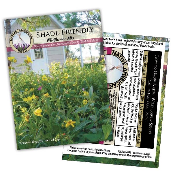 SEED) Shade Friendly Wildflower Mix | Native Plants